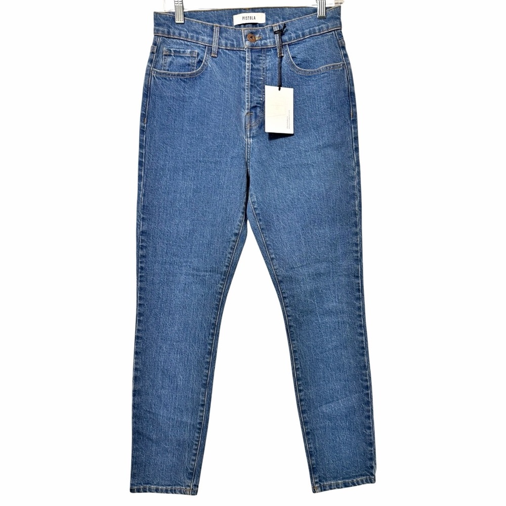 PISTOLA High Rise Ankle Tapered Leg Blue Denim Jeans - Size 28 - NWT $148.00